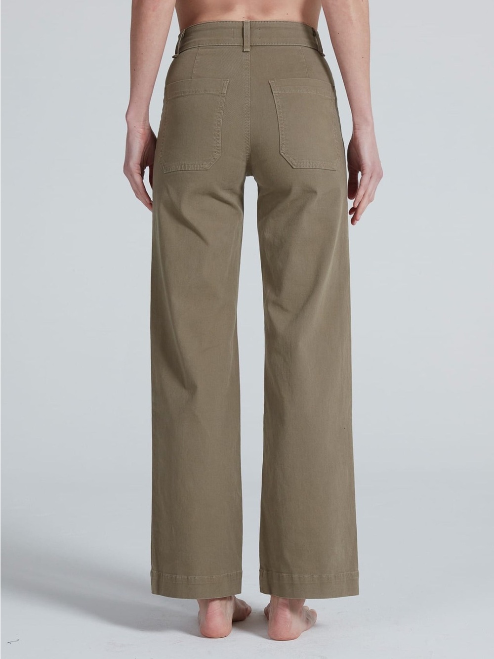 ASKK NY sailor high waisted pants in olive - Picture 3 of 10